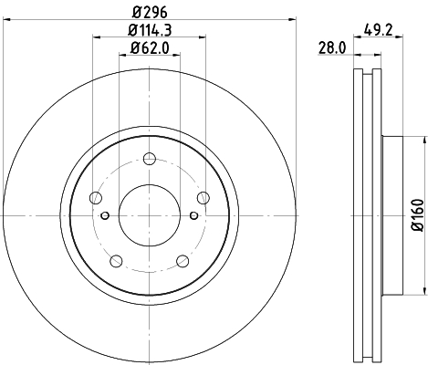 Tarcza hamulcowa HELLA PAGID 8DD 355 115-191