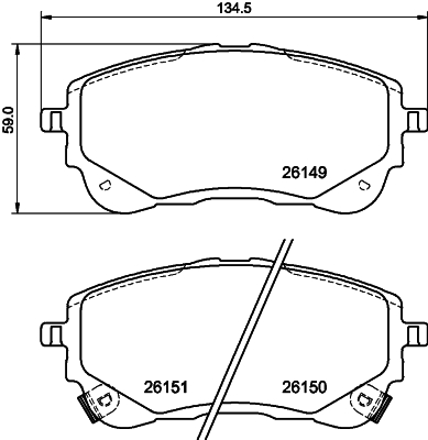 Klocki hamulcowe HELLA 8DB 355 040-191