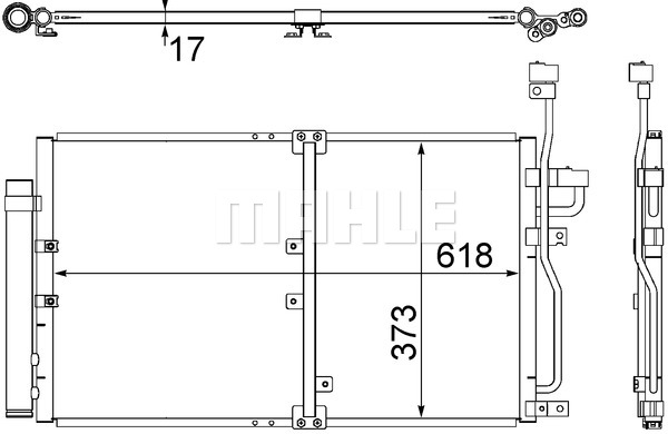 Skraplacz klimatyzacji MAHLE AC 510 000S