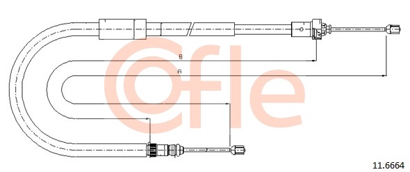 Linka hamulca ręcznego COFLE 92.11.6664