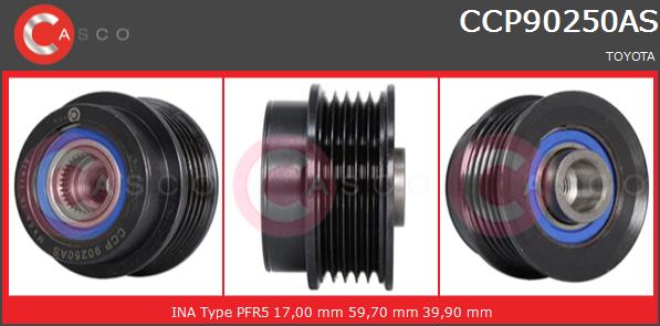 Koło pasowe alternatora CASCO CCP90250AS