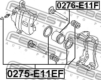 Zestaw naprawczy zacisku FEBEST 0275-E11EF