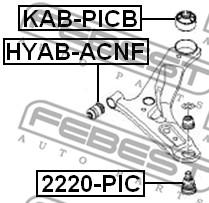 Tuleja wahacza FEBEST KAB-PICB