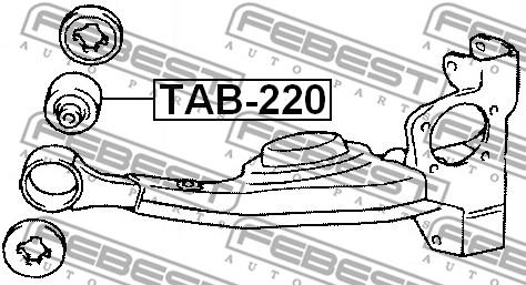 Poduszka przekładni kierowniczej FEBEST TAB-220