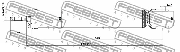 Amortyzator FEBEST 12650914R