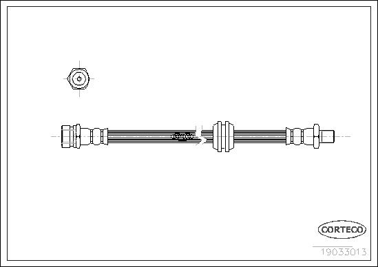 Przewód hamulcowy elastyczny CORTECO 19033013