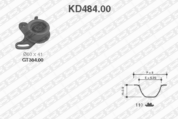 Zestaw paska rozrządu SNR KD484.00