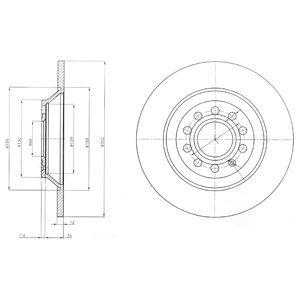 Tarcza hamulcowa DELPHI BG4088