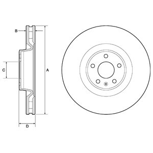 Tarcza hamulcowa DELPHI BG9172C