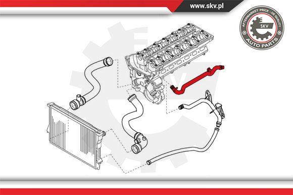 Przewód układu chłodzenia ESEN SKV 24SKV377