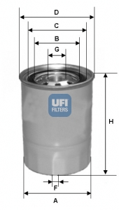 Filtr paliwa UFI 24.339.00