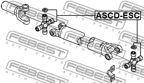 Łącznik wału napędowego FEBEST ASCD-ESC