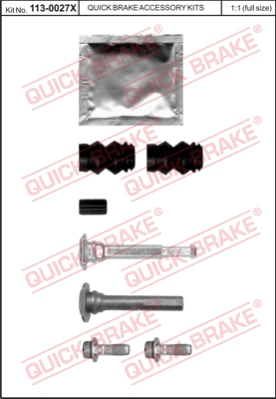 Zestaw tulei prowadzących zacisk hamulca QUICK BRAKE 113-0027X