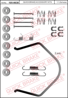 Zestaw dodatków do szczęk hamulcowych QUICK BRAKE 105-0638