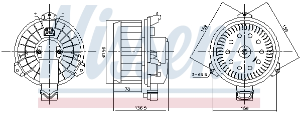 Wentylator wewnętrzny NISSENS 87787