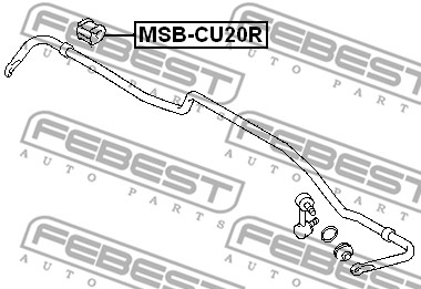 Guma stabilizatora FEBEST MSB-CU20R
