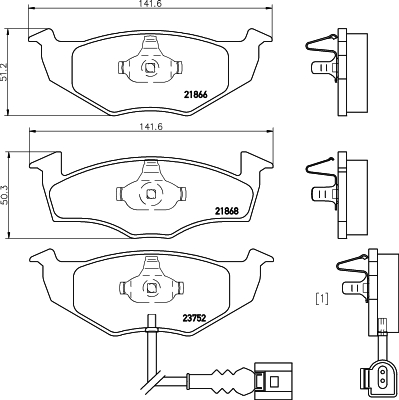 Klocki hamulcowe HELLA 8DB 355 009-801