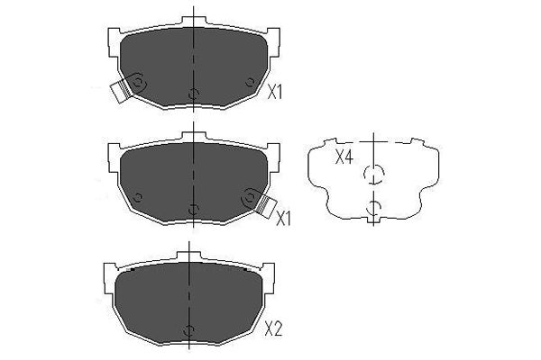 Klocki hamulcowe KAVO PARTS KBP-3007