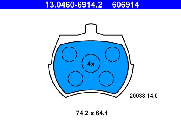 Klocki hamulcowe ATE 13.0460-6914.2