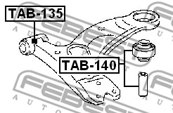 Tuleja wahacza FEBEST TAB-140