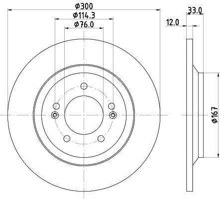 Tarcza hamulcowa HELLA PAGID 8DD 355 131-381