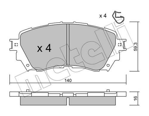 Klocki hamulcowe METELLI 22-0994-0