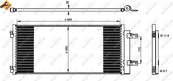 Skraplacz klimatyzacji NRF 350338