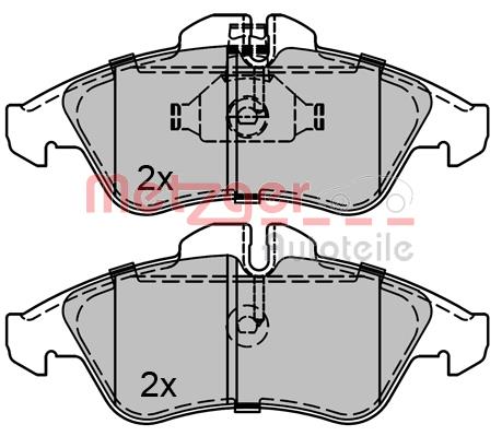 Klocki hamulcowe METZGER 1170071
