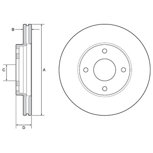 Tarcza hamulcowa DELPHI BG4953C