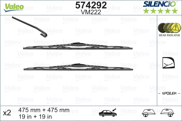 Pióro wycieraczki VALEO 574292