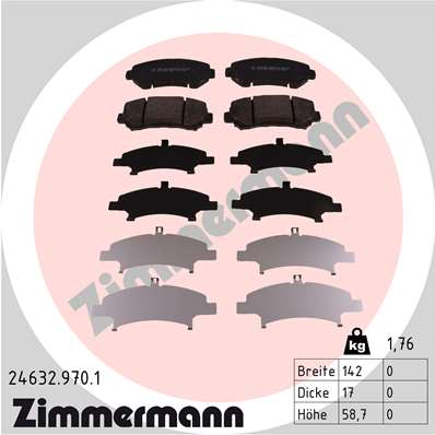 Klocki hamulcowe ZIMMERMANN 24632.970.1