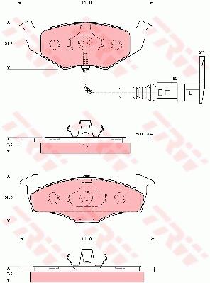 Klocki hamulcowe TRW GDB1586