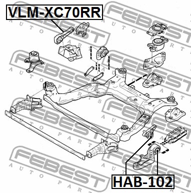 Poduszka silnika FEBEST VLM-XC70RR