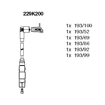 Przewody zapłonowe BREMI 229K200