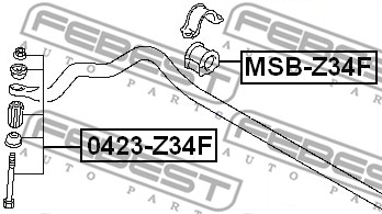 Guma stabilizatora FEBEST MSB-Z34F