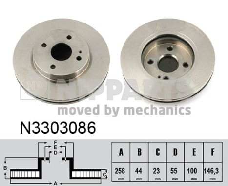 Tarcza hamulcowa NIPPARTS N3303086