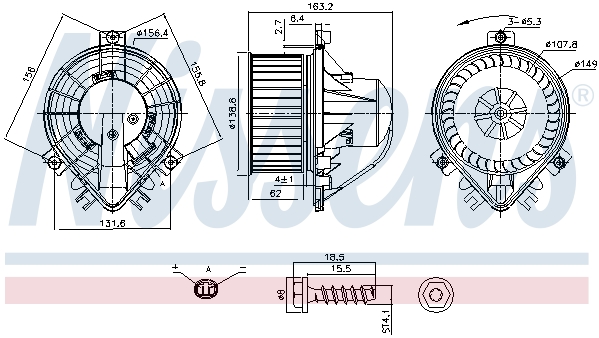 Silnik elektryczny dmuchawy NISSENS 87708