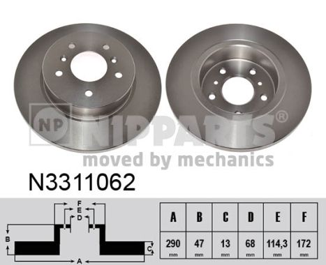 Tarcza hamulcowa NIPPARTS N3311062