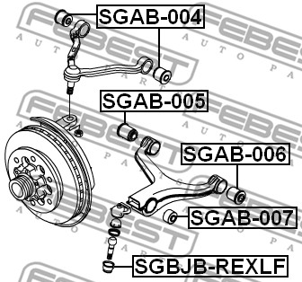 Tuleja wahacza FEBEST SGAB-004