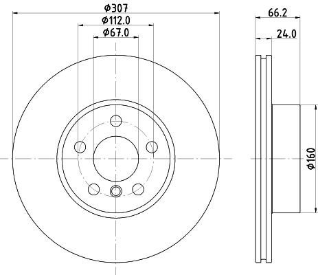 Tarcza hamulcowa HELLA 8DD 355 133-801