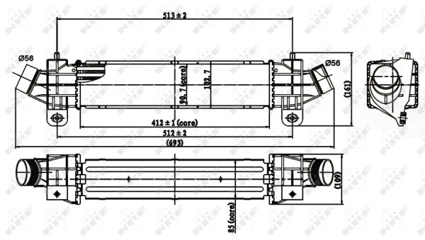 Chłodnica powietrza intercooler NRF 30840