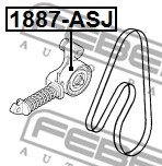 Rolka napinacza paska osprzętu FEBEST 1887-ASJ