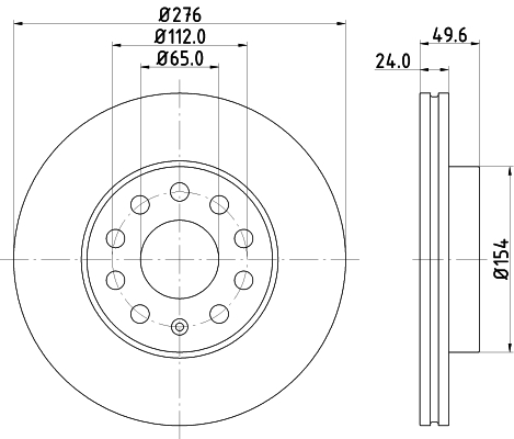 Tarcza hamulcowa HELLA 8DD 355 122-721