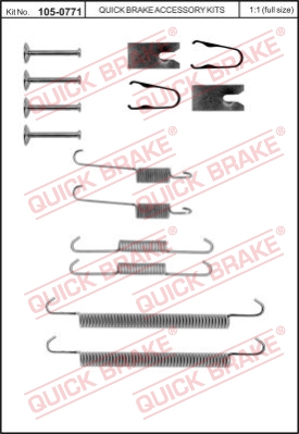 Zestaw dodatków do szczęk hamulcowych QUICK BRAKE 105-0771