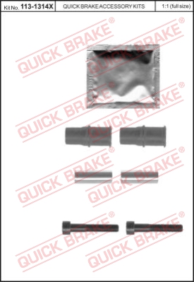 Zestaw tulei prowadzących zacisk hamulca QUICK BRAKE 113-1314X