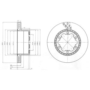 Tarcza hamulcowa DELPHI BG9015