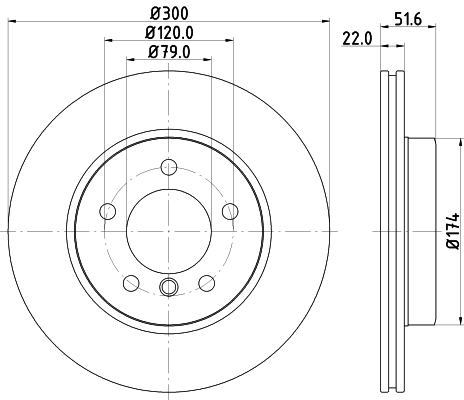 Tarcza hamulcowa HELLA 8DD 355 127-391