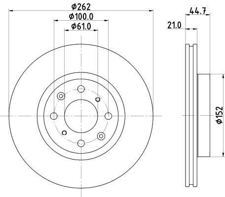 Tarcza hamulcowa HELLA 8DD 355 134-691
