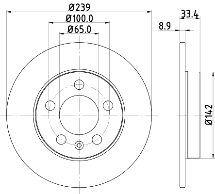 Tarcza hamulcowa HELLA 8DD 355 107-461