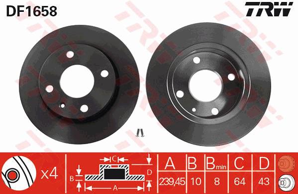 Tarcza hamulcowa TRW DF1658